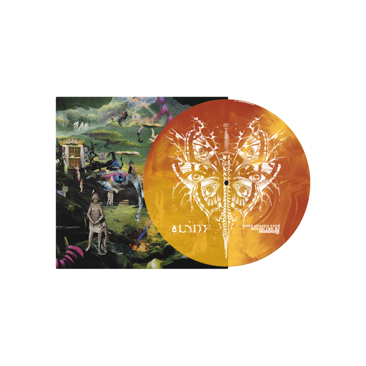 Like Moths To Flames - Does Heaven Ever Mourn For Me 12” Vinyl (Orange & Yellow Galaxy With Screen Printed B-Side)