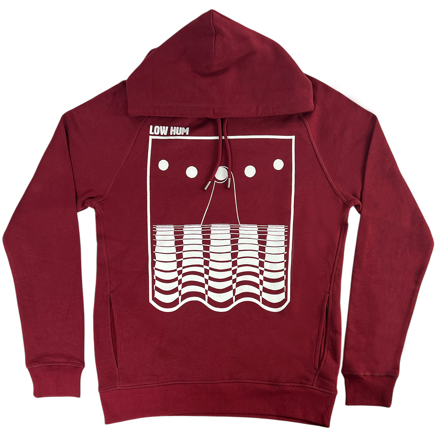 Low Hum - Moon Hoodie (Burgundy)