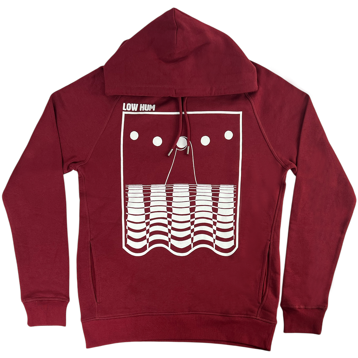 Low Hum - Moon Hoodie (Burgundy)