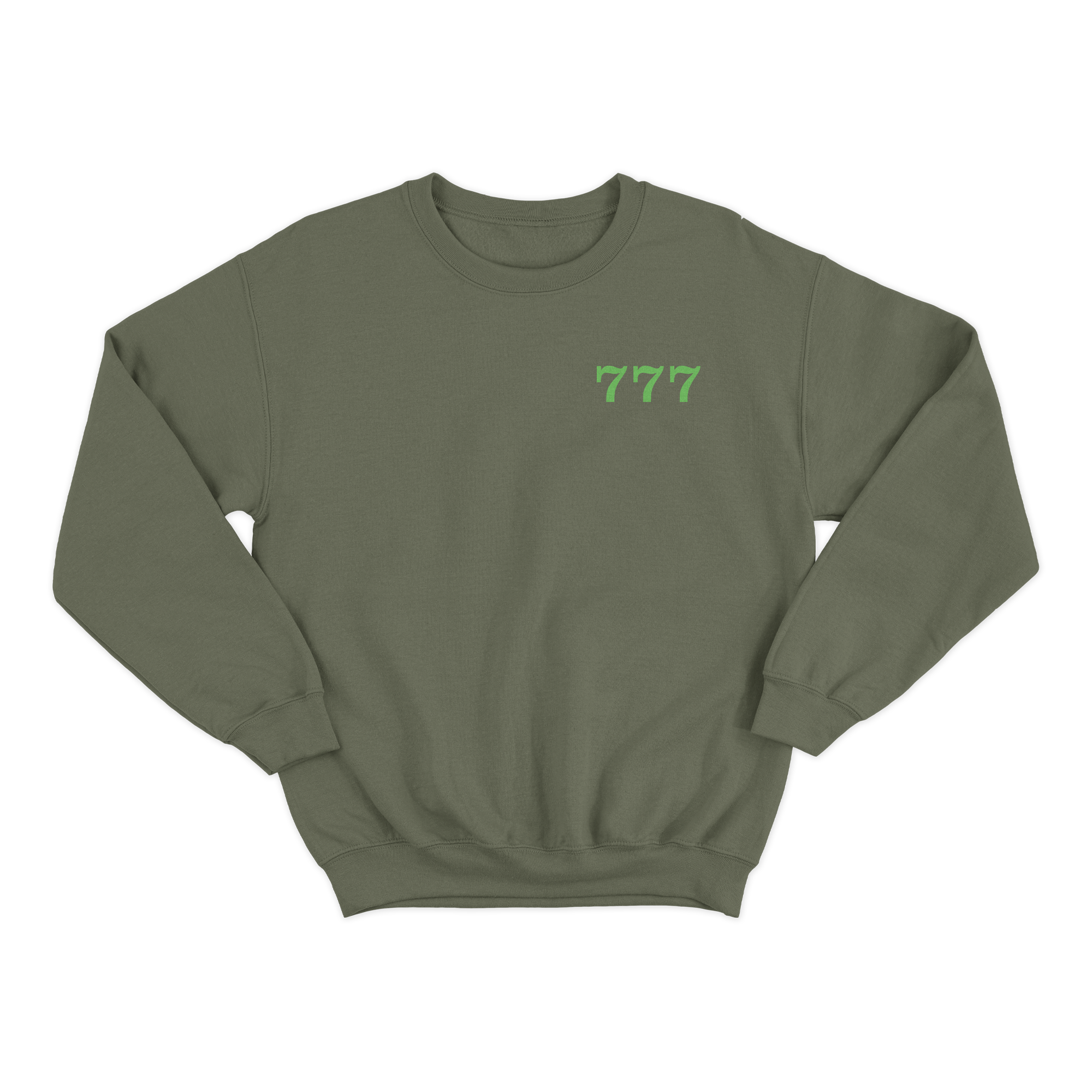 Garett Delano - Lucky 777 Crew (Neon Green Print)
