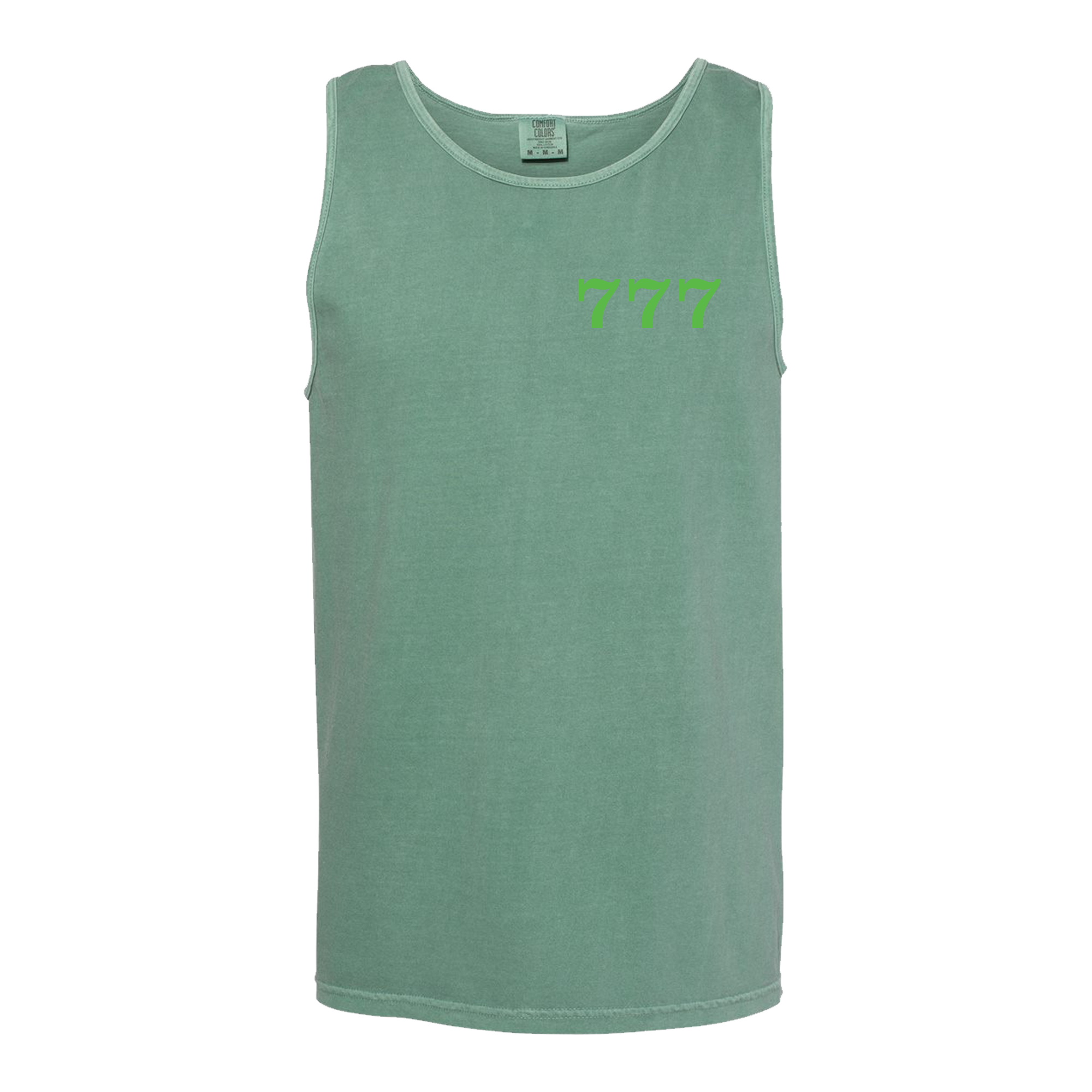 Garett Delano - Lucky 777 Tank (Neon Green Print)