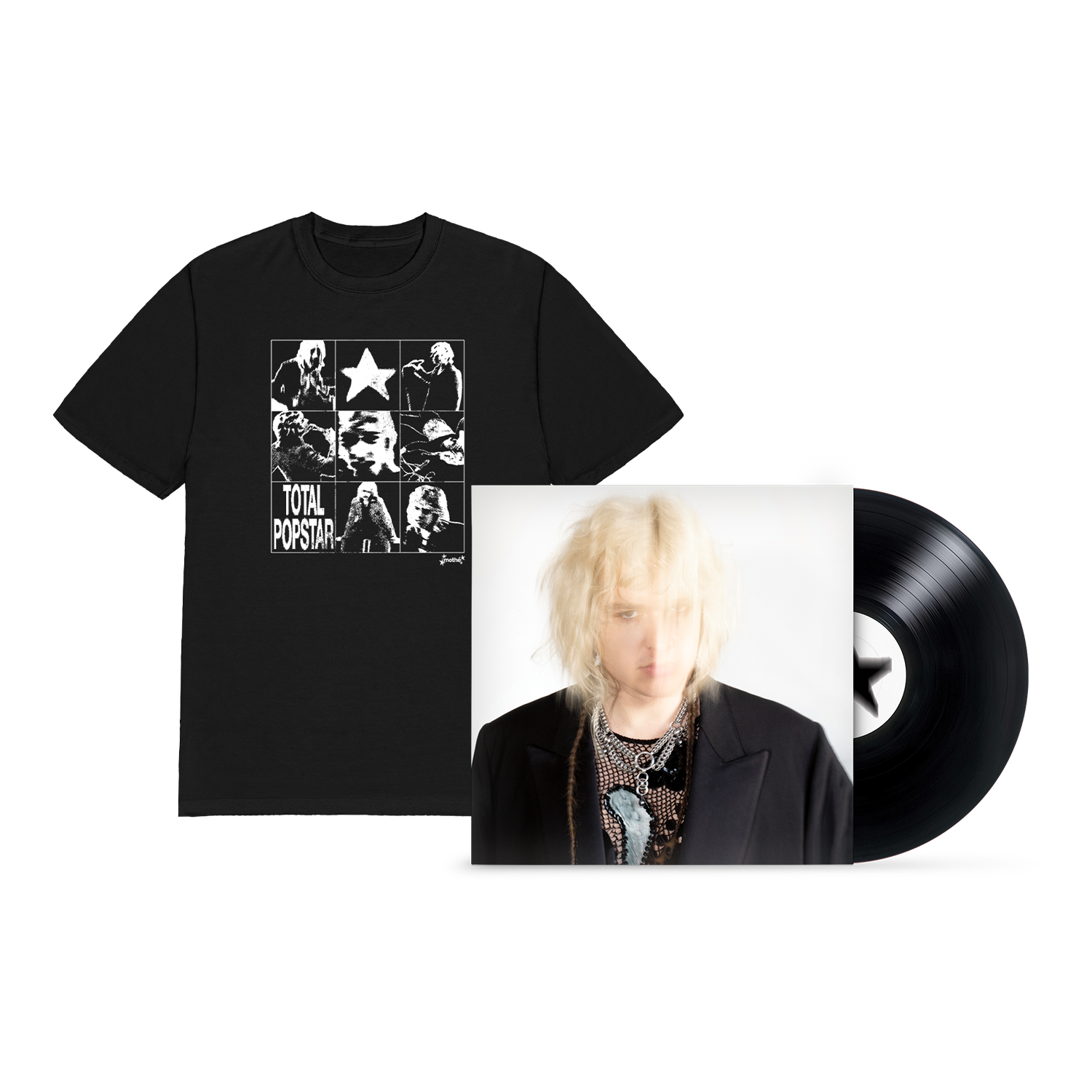 Mothé - Total Popstar Tee (Black) + Total Popstar Vinyl