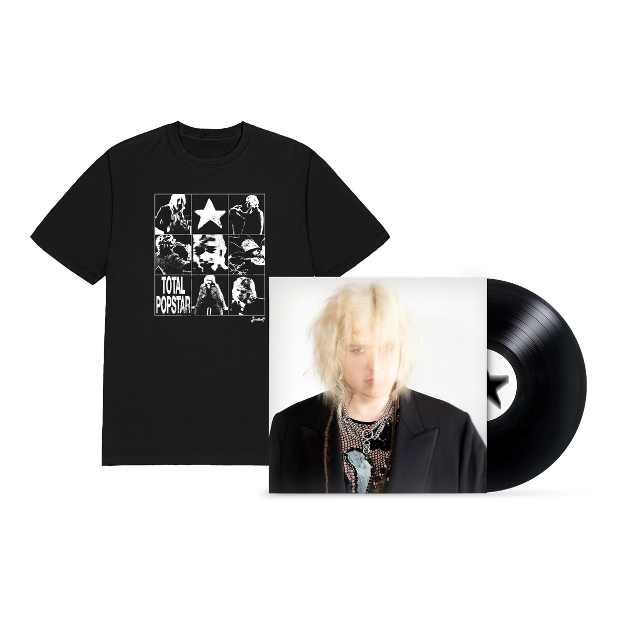 Mothé - Total Popstar Tee (Black) + Total Popstar Vinyl