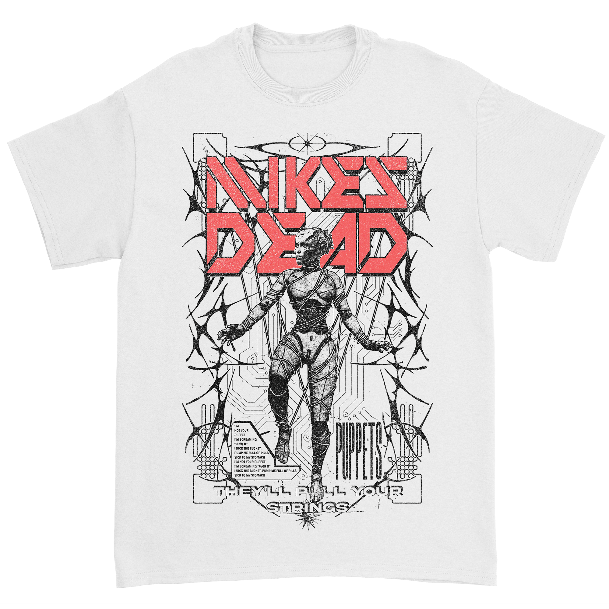 Mike's Dead - Puppets T-Shirt (White)