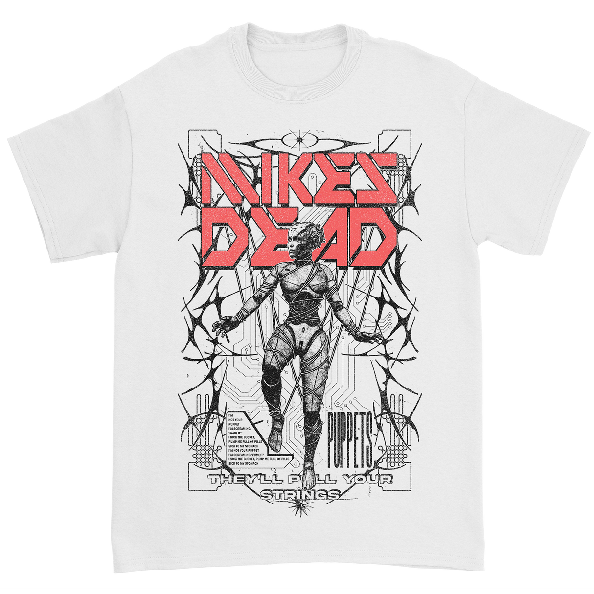 Mike's Dead - Puppets T-Shirt (White)