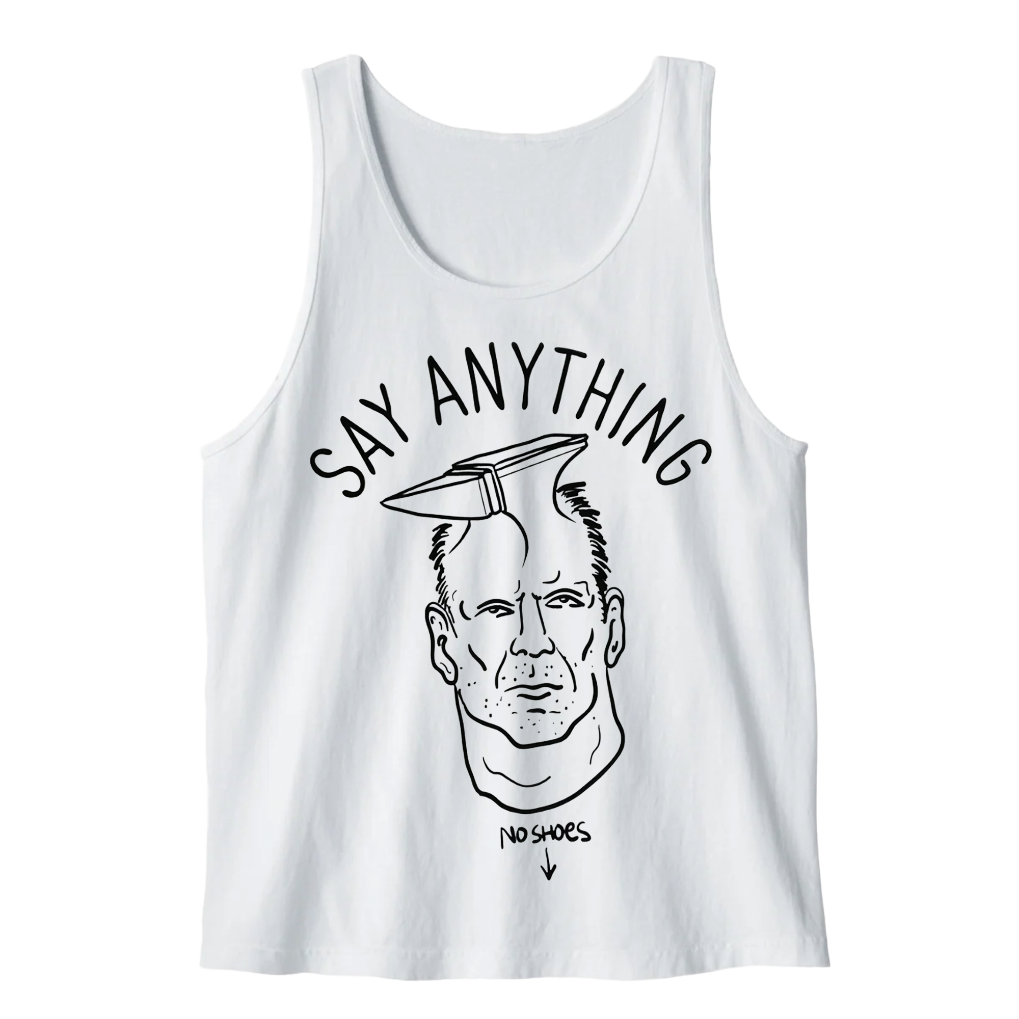 Say Anything - White Bruce Tank Top
