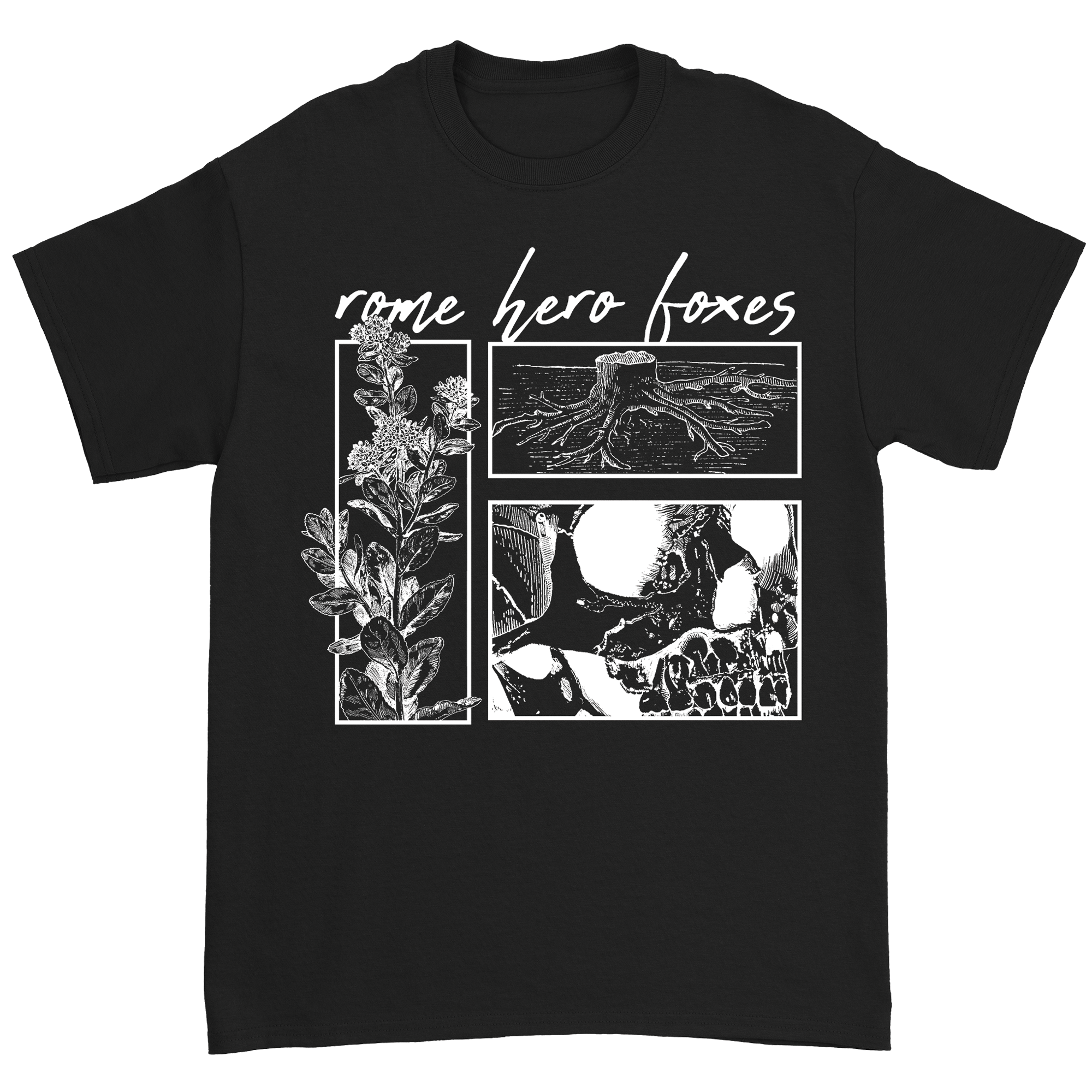 Rome Hero Foxes - Skull T-Shirt - Black