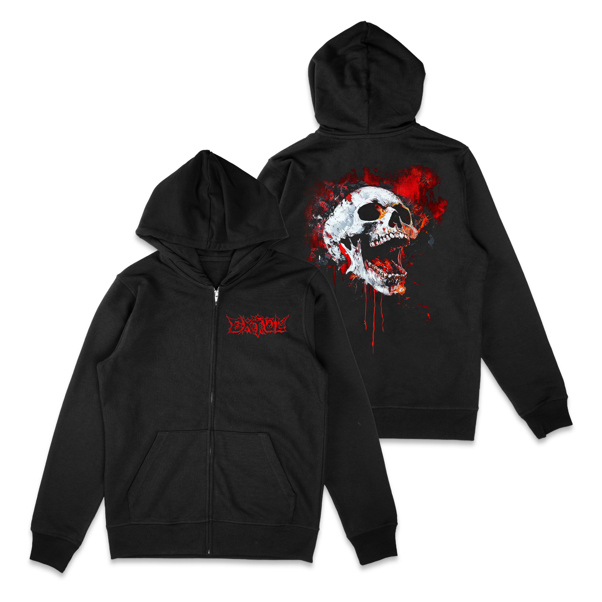 EXTOL - Skull Zip Hoodie