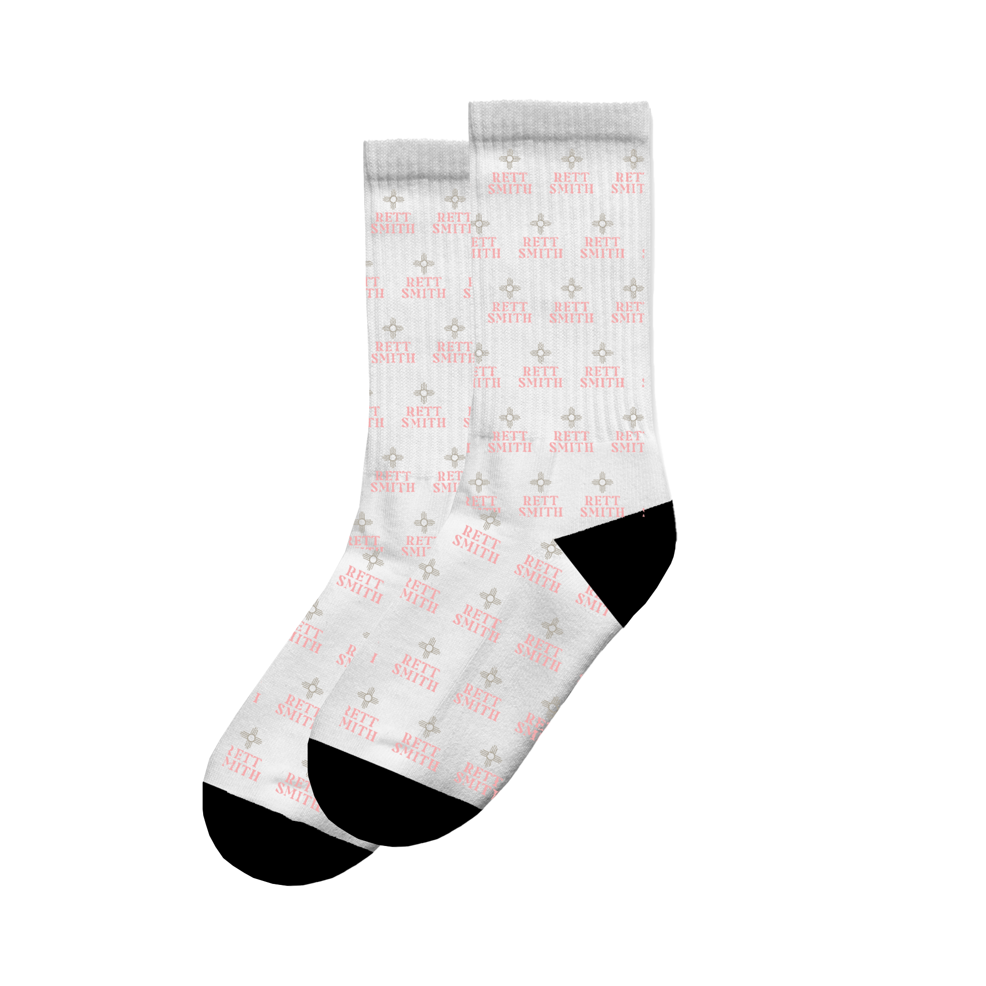 Rett Smith - Logo Socks - White