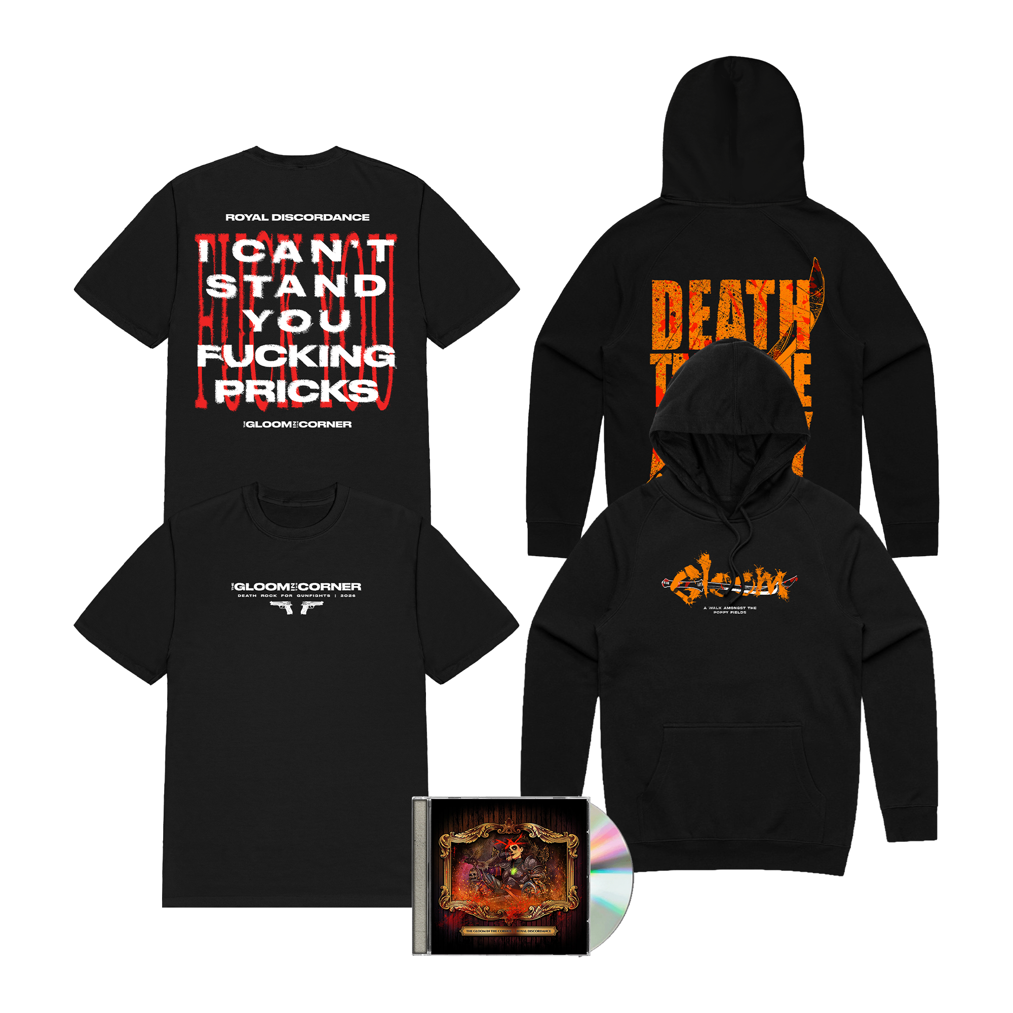 The Gloom In The Corner - Cant Stand You T-Shirt + Death Take Me Away Hoodie + CD