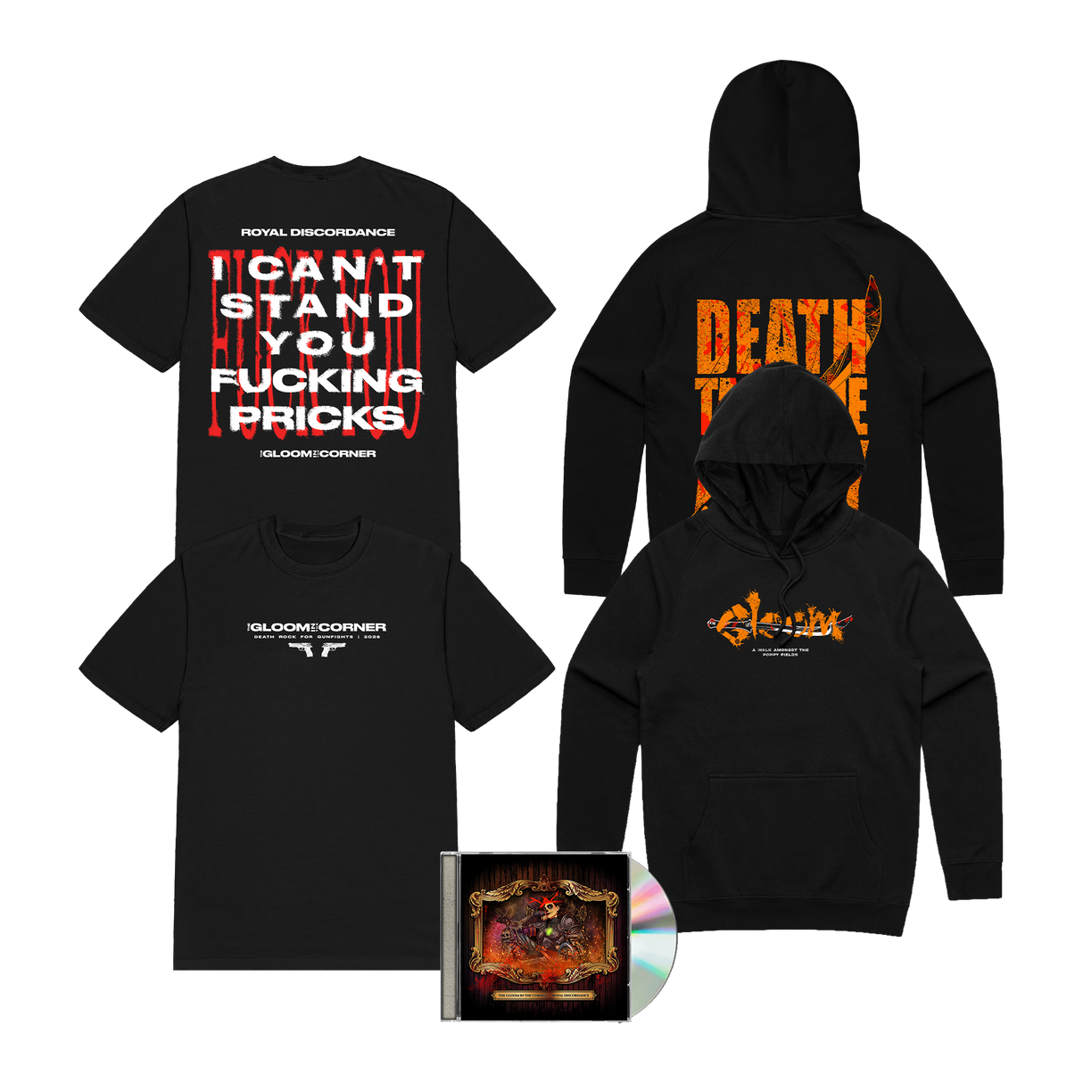 The Gloom In The Corner - Cant Stand You T-Shirt + Death Take Me Away Hoodie + CD