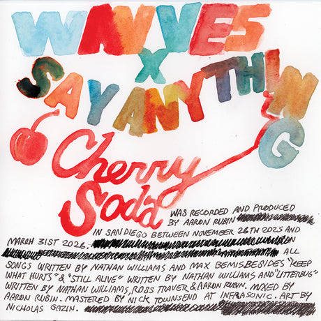 Wavves x Say Anything - Cherry Soda "Milky White & Orange Splatter" 12" Vinyl w/ Signed Print
