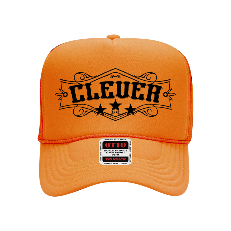 Clever - Western Trucker Hat (Neon Orange)