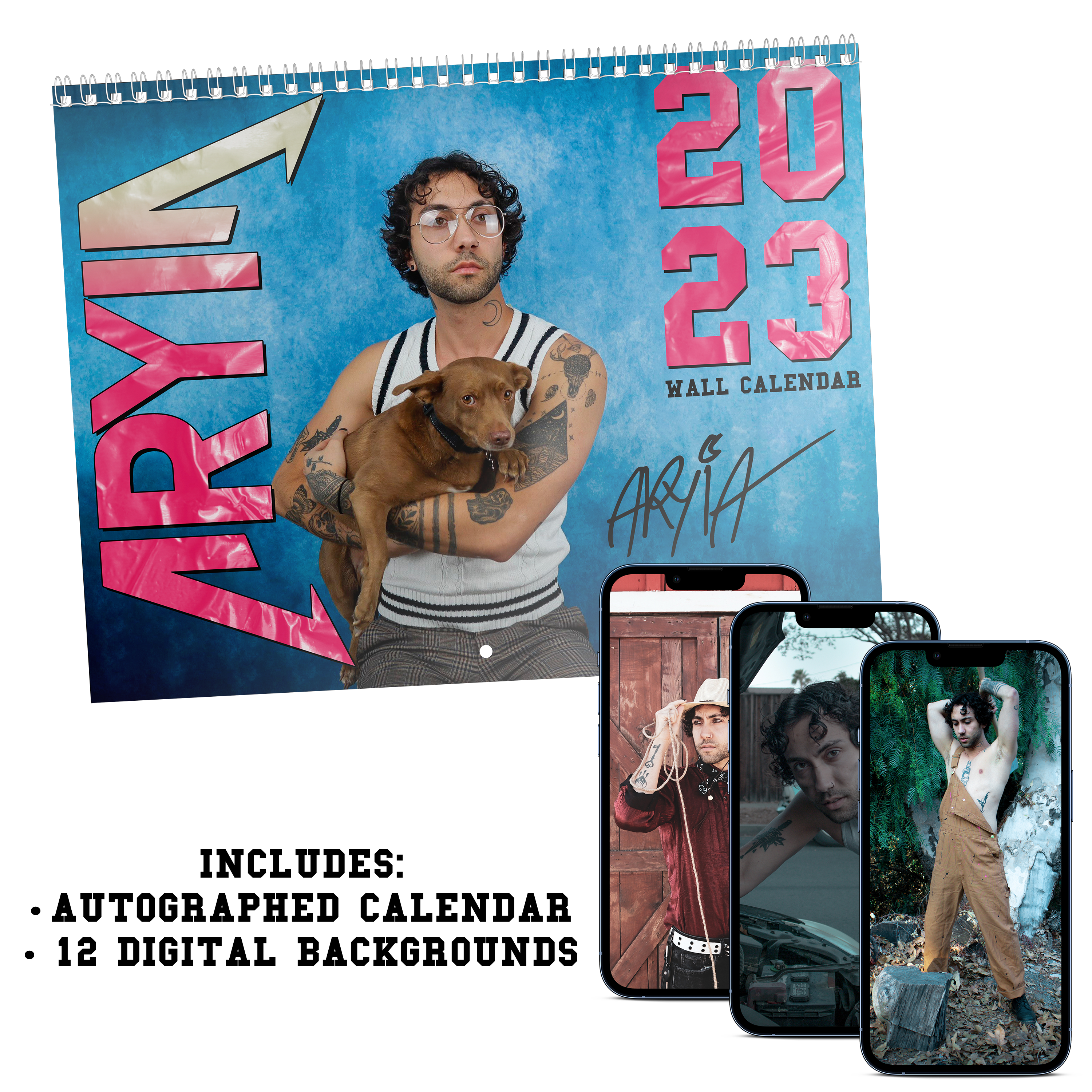 Aryia - Signed 2023 Calendar & Digital Backgrounds *SOLD OUT!