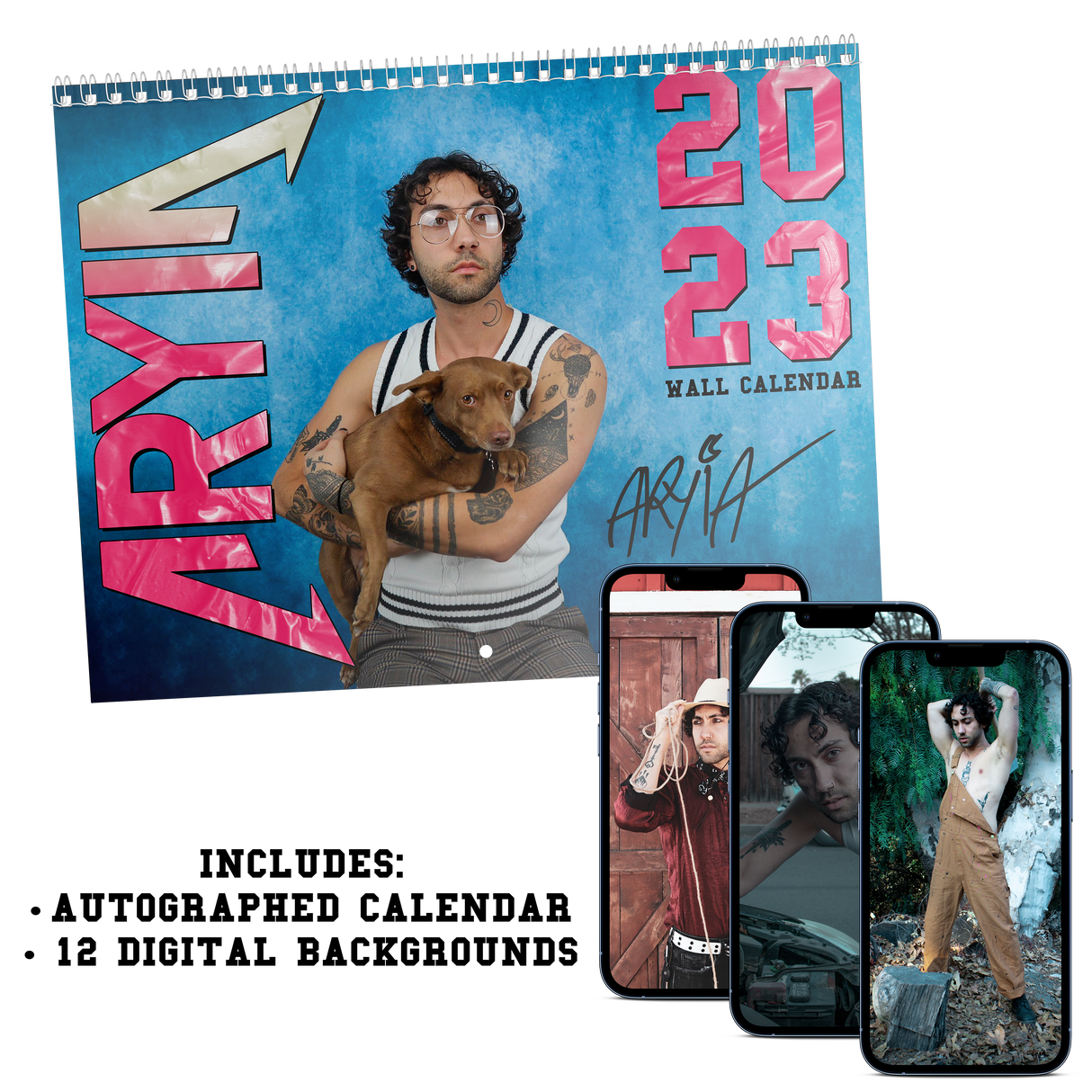 Aryia - Signed 2023 Calendar & Digital Backgrounds *SOLD OUT!