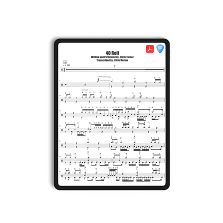 Chris Turner - Steezy Drum Transcriptions *INDIVIDUAL TABS* *DIGITAL DOWNLOAD*