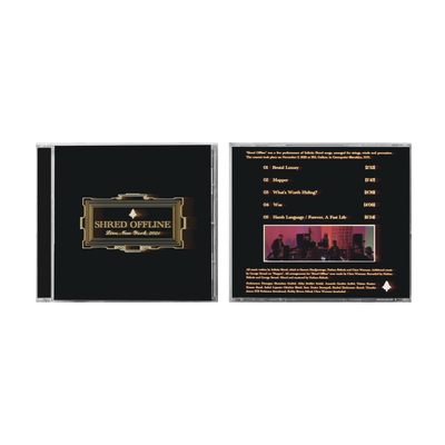 a cd case with a black background
