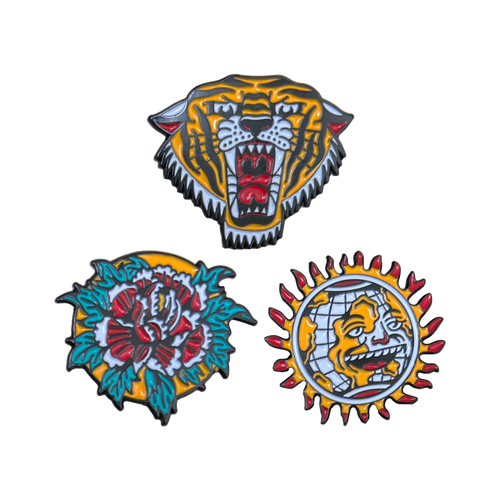 Nick Adam Tattoo - Flash Art Enamel Pin Pack