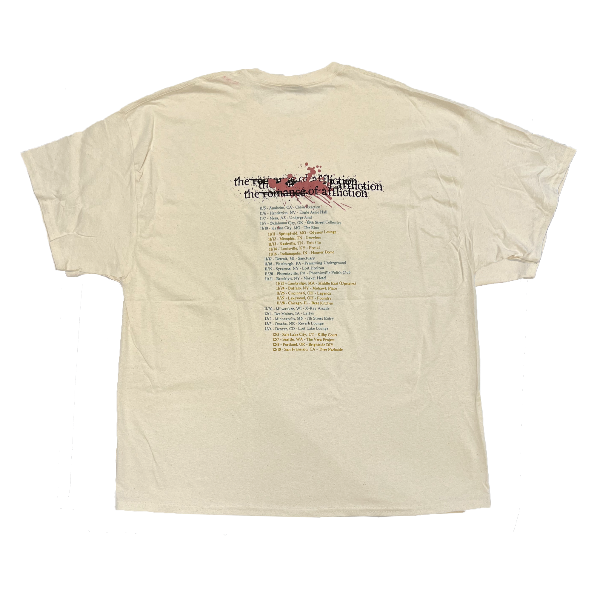 SeeYouSpaceCowboy - Romance of Affliction Tan Tour Shirt