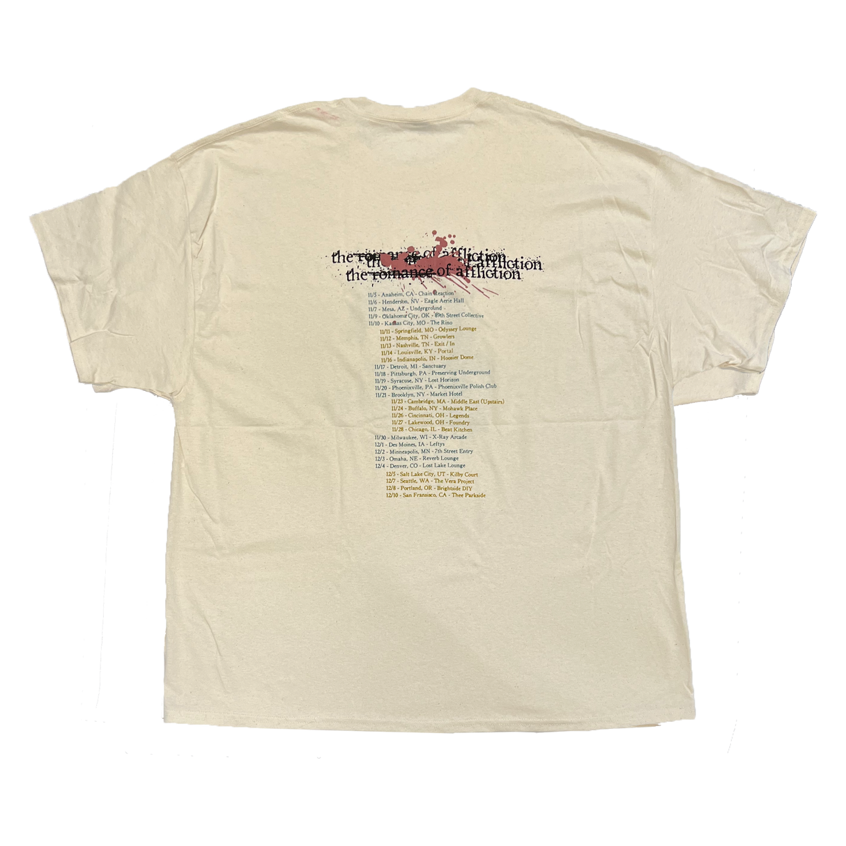 SeeYouSpaceCowboy - Romance of Affliction Tan Tour Shirt