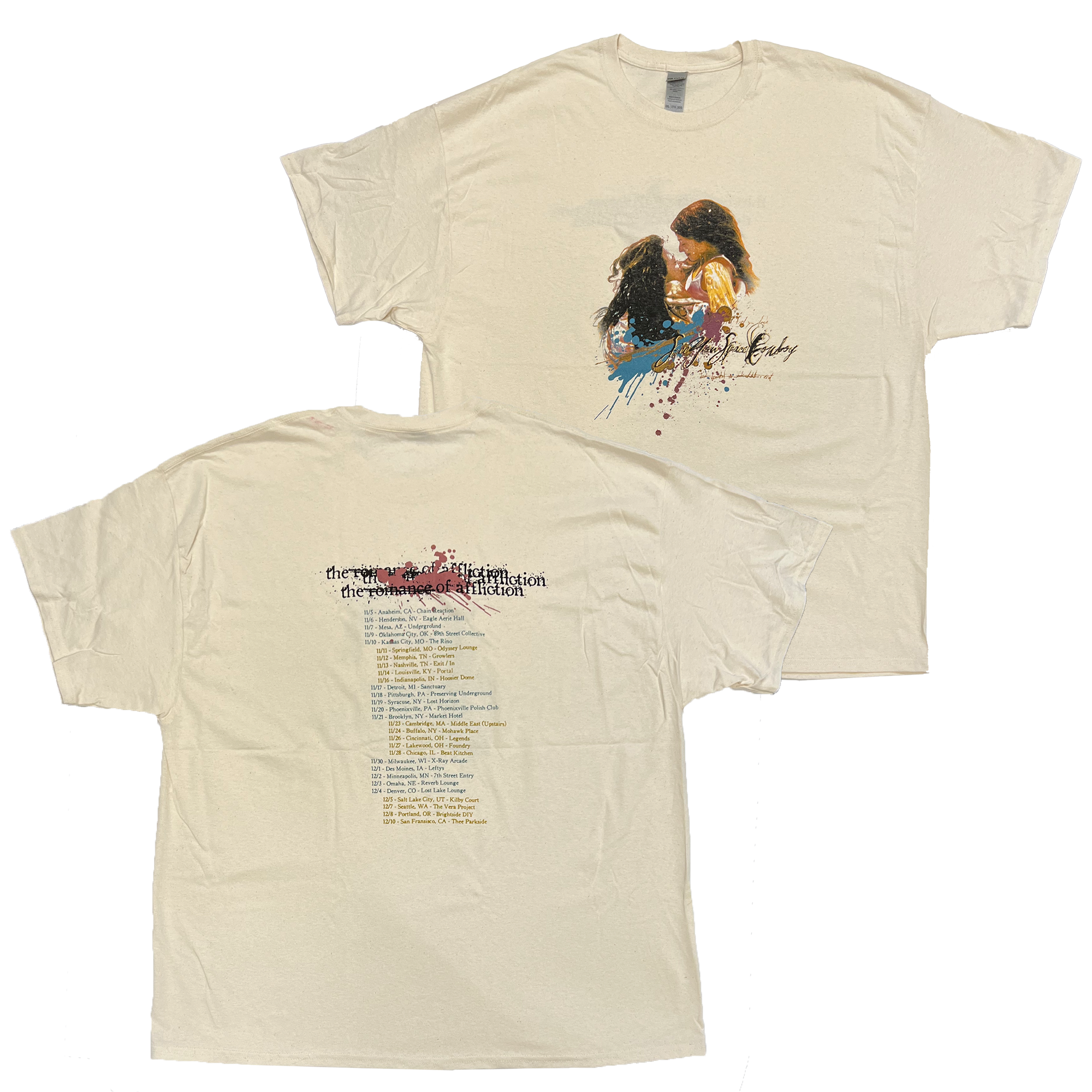 SeeYouSpaceCowboy - Romance of Affliction Tan Tour Shirt