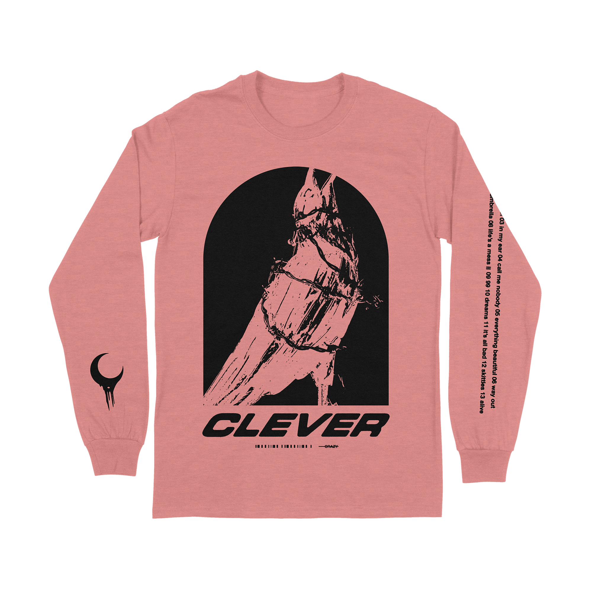Clever - Tombstone Crow Long Sleeve - Heather Coral