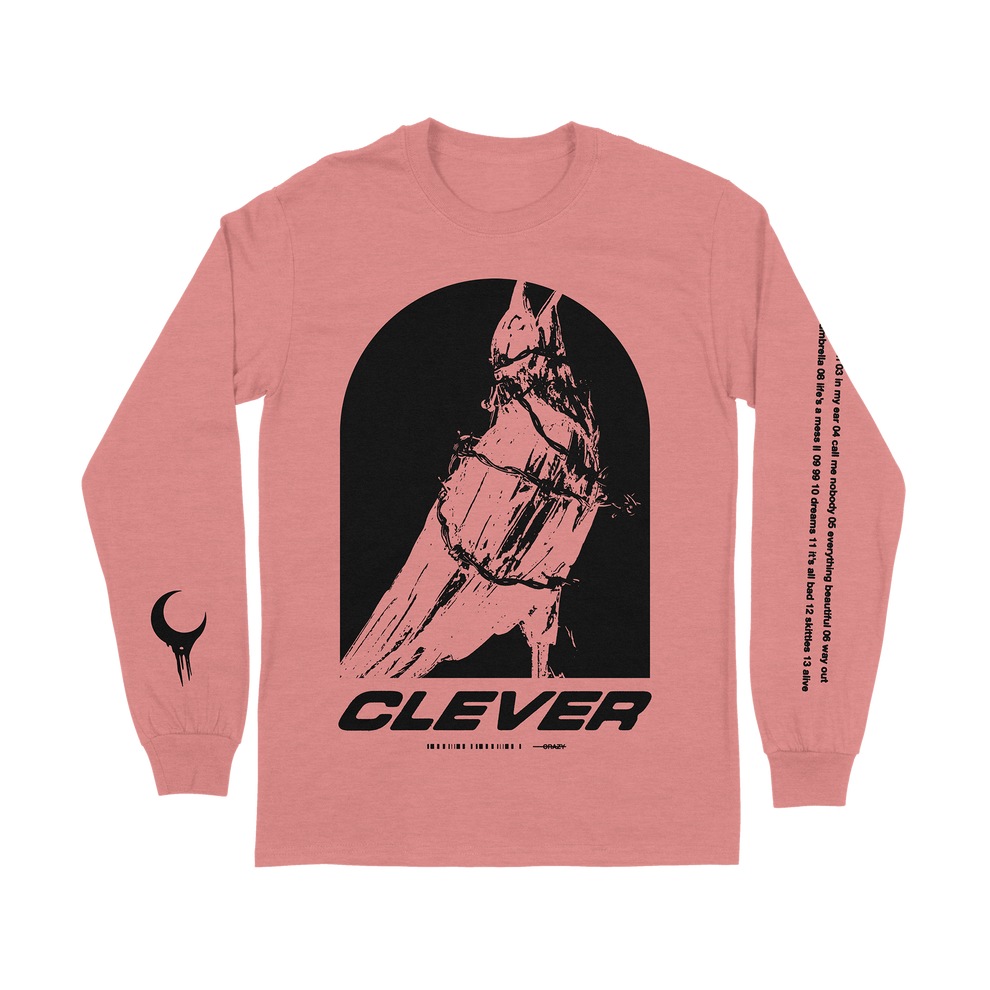 Clever - Tombstone Crow Long Sleeve - Heather Coral