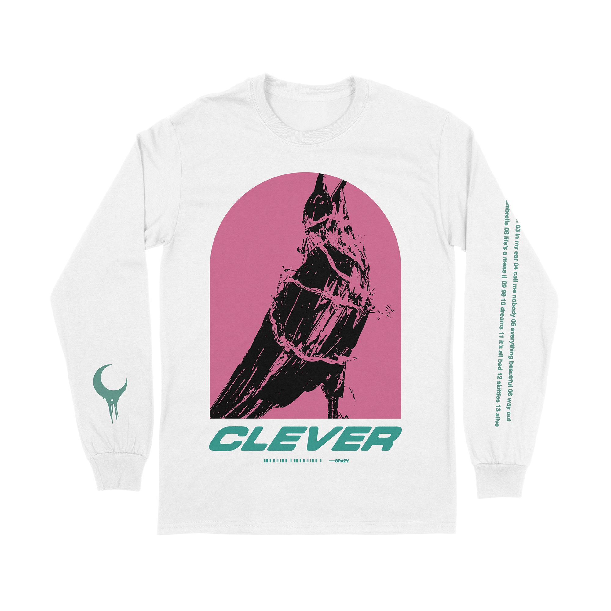 Clever - Tombstone Crow Long Sleeve - White