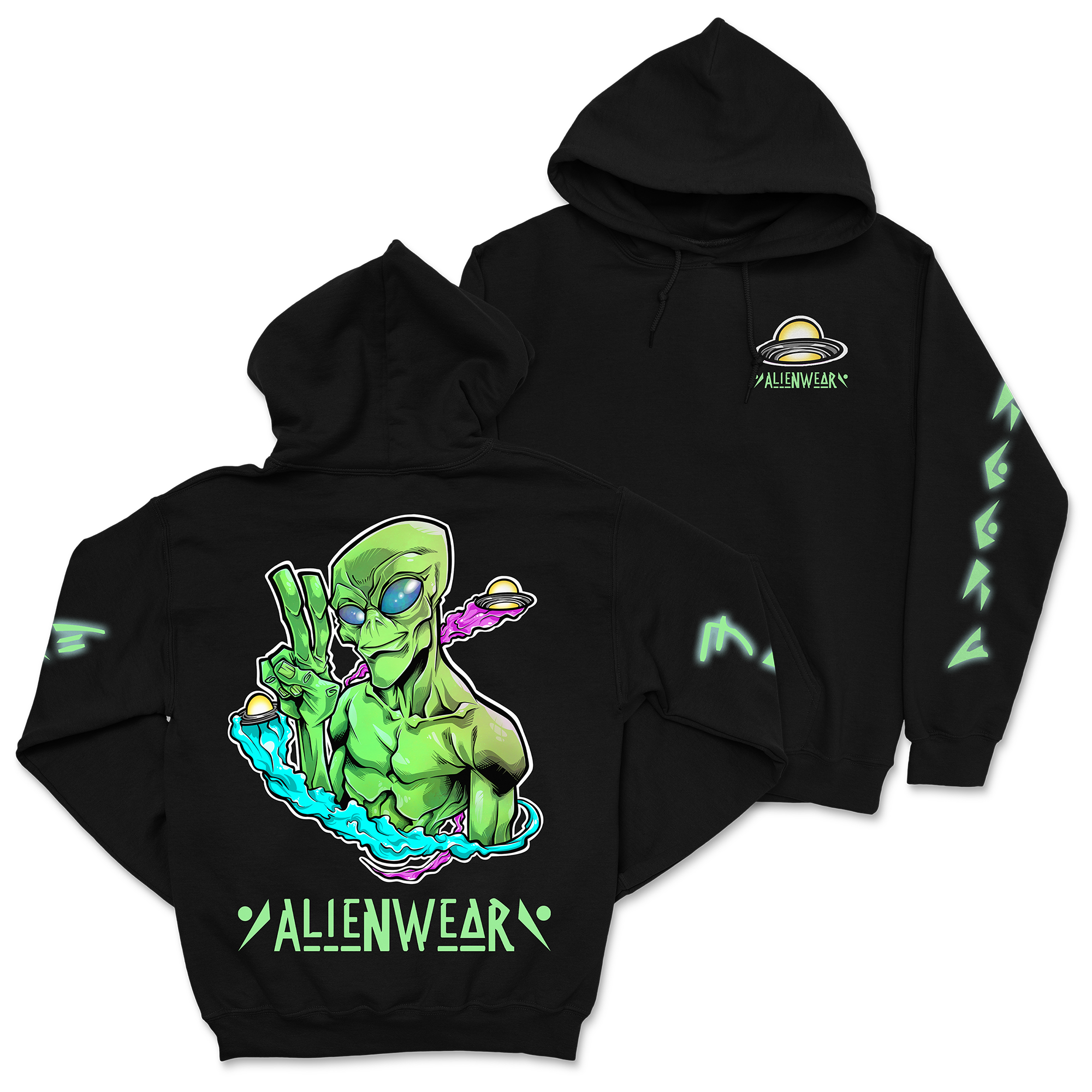 AlienWear - We Come In Peace Hoodie