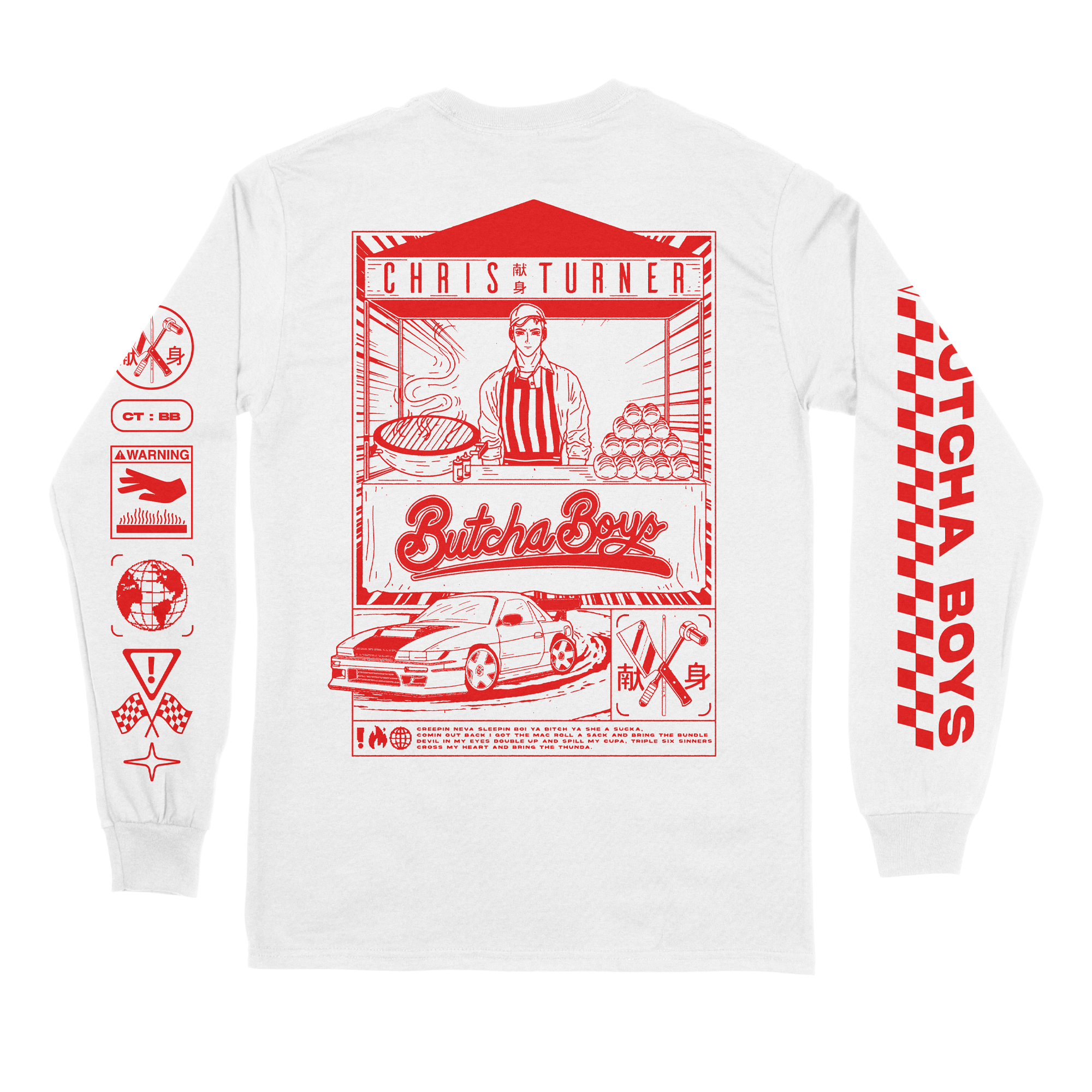 Chris Turner - Butcha Boys Long Sleeve (White)