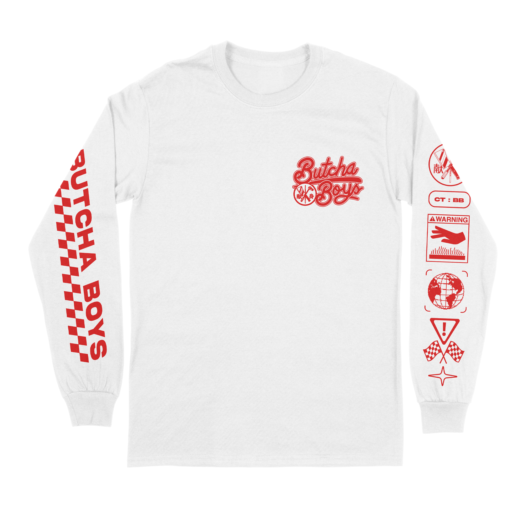 Chris Turner - Butcha Boys Long Sleeve (White)