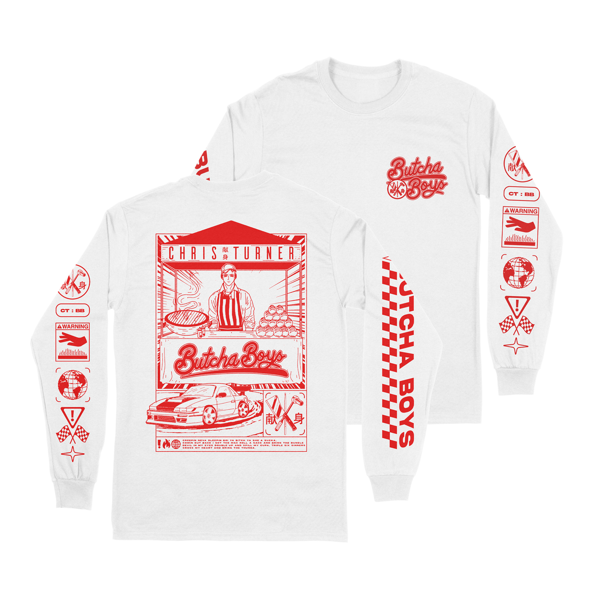 Chris Turner - Butcha Boys Long Sleeve (White)
